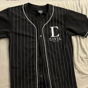 Civil Regime button up jersey black and white